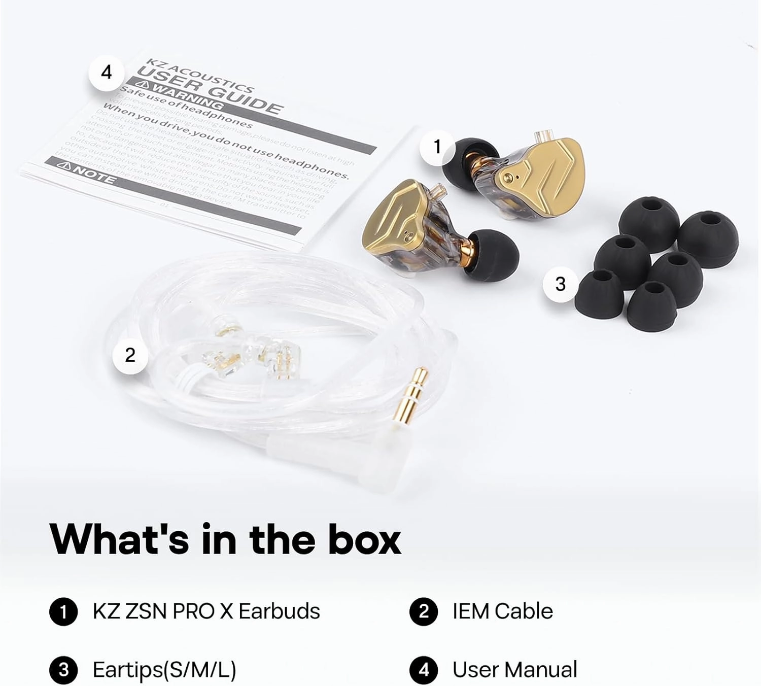 Linsoul KZ ZSN PRO X Dual Driver 1BA 1DD Hybrid Metal Earphones HiFi in-Ear Monitor with Detachable Recessed 2Pin Cable,Zinc Alloy Panel (Without Mic, Black)