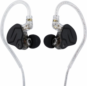 Linsoul KZ ZSN PRO X Dual Driver 1BA 1DD Hybrid Metal Earphones HiFi in-Ear Monitor with Detachable Recessed 2Pin Cable,Zinc Alloy Panel (Without Mic, Grey) in-ear monitors,hi-fi IEMs,studio earphones,