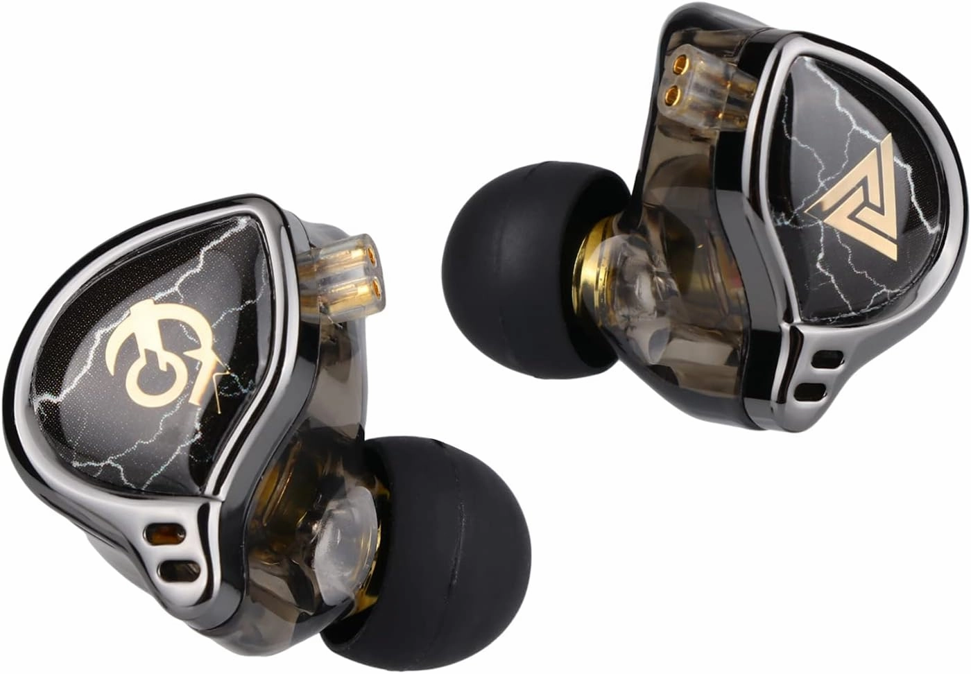 Linsoul QKZ x HBB 10mm Titanium-Coated Diaphragm HiFi in-Ear Monitor Earphones with Semi-Open Cavity, Detachable Recessed 2Pin Silver-Plated Cable, Noise Canceling for Audiophile(with Mic) audiophile headphones,high-end headphones,studio over-ear,
