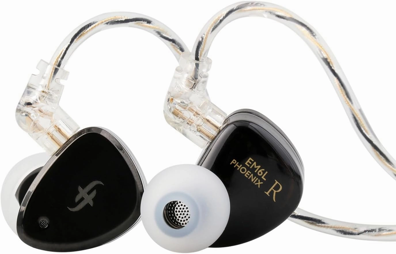 Linsoul SIMGOT EM6L 1DD   4BA Hybrid Driver in-Ear Monitor, Gaming Earbud, HiFi IEM Earphone with 3D-Printed Resin Housing, Detachable OFC Silver-Plated Cable for Musician Audiophile audiophile headphones,high-end headphones,studio over-ear,