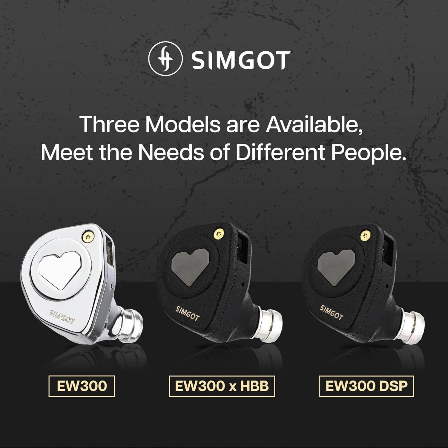 Linsoul SIMGOT EW300 1DD 1Planar 1PZT Hybrid Driver in Ear Monitor, Wired Earbuds IEM, Gaming Earbuds with Detachable Nozzles, Silver-Plated OFC IEM Cable for Audiophile Musician (EW300 DSP)