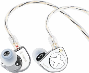 Linsoul SIMGOT EW300 1DD 1Planar 1PZT Hybrid Driver in Ear Monitor, Wired Earbuds IEM, Gaming Earbuds with Detachable Nozzles, Silver-Plated OFC IEM Cable for Audiophile Musician (Standard Edition) in-ear monitors,hi-fi IEMs,studio earphones,