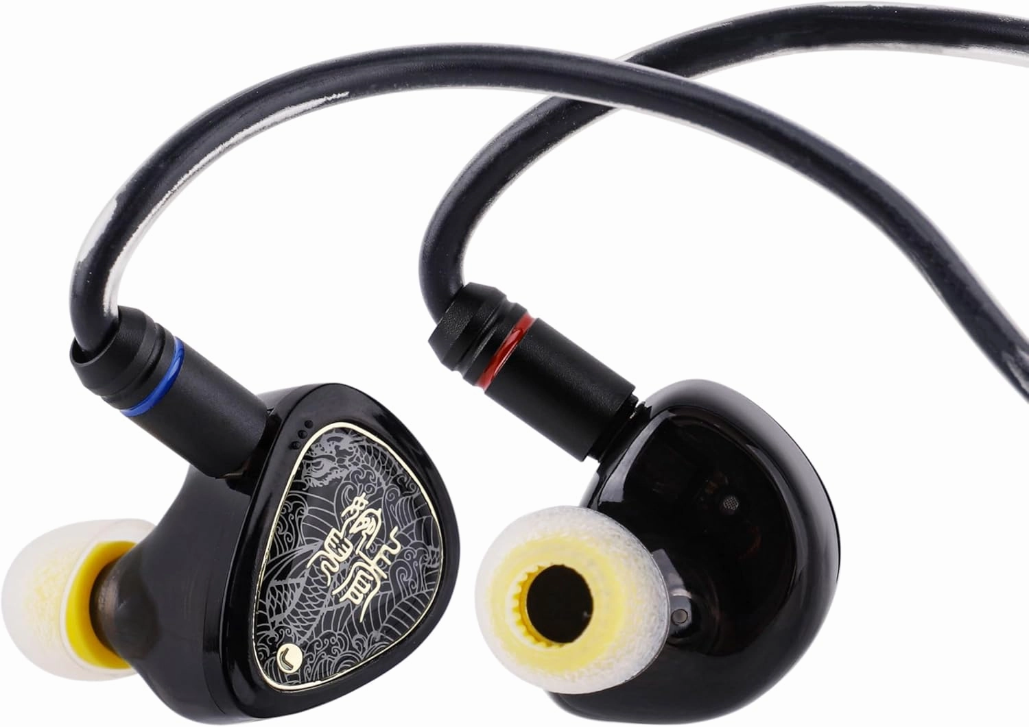 Linsoul TANGZU Wan'er S.G II in Ear Monitor,HiFi Wired Earbuds,10mm Dynamic Driver PET Diaphragm Gaming IEM Earphones with 2Pin Detachable OFC Cable for Audiophile DJ Stage (Clear Black, 3.5mm) audiophile headphones,high-end headphones,studio over-ear,