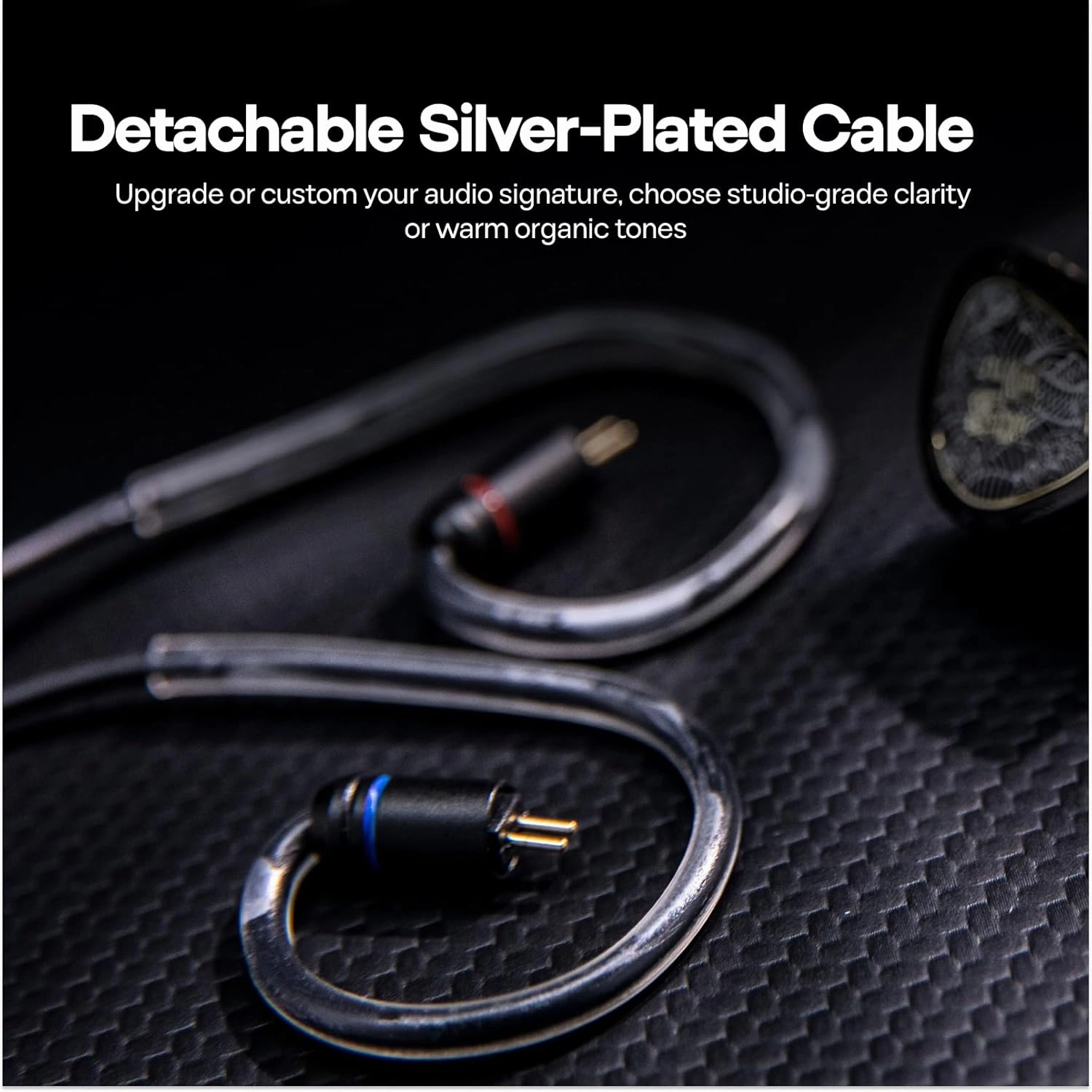 Linsoul TANGZU Wan'er S.G II in Ear Monitor,HiFi Wired Earbuds,10mm Dynamic Driver PET Diaphragm Gaming IEM Earphones with 2Pin Detachable OFC Cable for Audiophile DJ Stage (Clear Black, 3.5mm)
