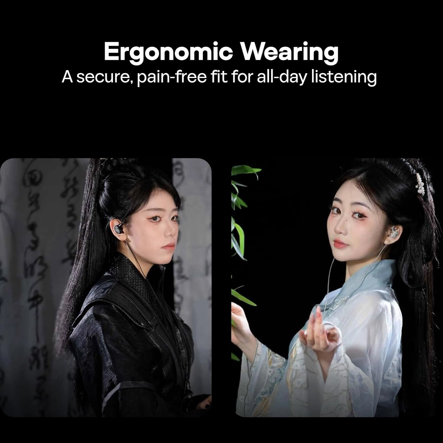 Linsoul TANGZU Wan'er S.G II in Ear Monitor,HiFi Wired Earbuds,10mm Dynamic Driver PET Diaphragm Gaming IEM Earphones with 2Pin Detachable OFC Cable for Audiophile DJ Stage (Clear Black, 3.5mm)