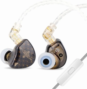 Linsoul TANGZU Waner S.G HiFi 10mm Dynamic Driver PET Diaphragm in-Ear Earphone with Ergonomic Shape, Detachable Recessed 2Pin OFC Braided Cable for Audiophile Musician DJ Stage(Black, with Mic) audiophile headphones,high-end headphones,studio over-ear,