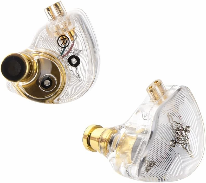 Linsoul TANGZU Waner S.G HiFi 10mm Dynamic Driver PET Diaphragm in-Ear Earphone with Ergonomic Shape, Detachable Recessed 2Pin OFC Braided Cable for Audiophile Musician DJ Stage(White, with Mic)