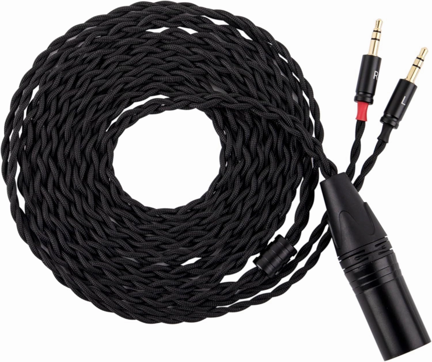 Linsoul Tripowin Nova Monitor Headphone Cable, Over-Ear Headphone Wire, 4-Strand Silver Foil/OCC Hybrid Upgrade Cable, 2M, Dual 3.5mm to 4.4mm/3.5mm/XLR Plug, for Musicians&Audiophiles (XLR, Black) audiophile headphones,high-end headphones,studio over-