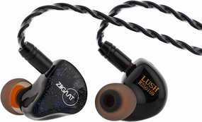 Linsoul ZiiGaat Lush in Ear Monitor, 1DD 4BA Hybrid Earphone IEM, Studio Monitor Tunning Wired Earbuds with Detachable Cable for Professional Music Engineers Audiophiles (Silver Blue) audiophile headphones,high-end headphones,studio over-ear,