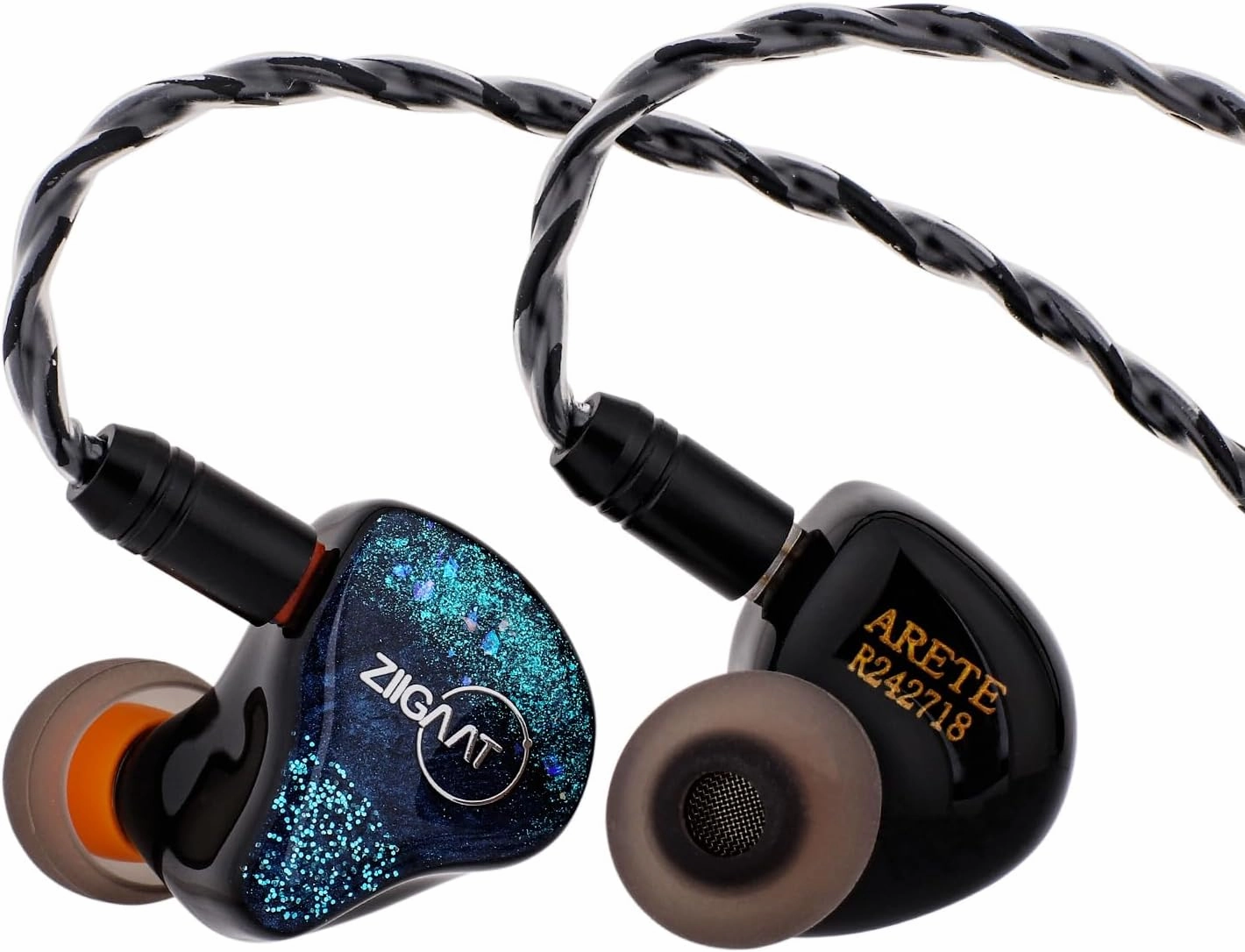 Linsoul ZiiGaat x Fresh Reviews Arete in Ear Monitor, 1DD 4BA Hybrid Earphone IEM, Wired Gaming Earbuds, Studio Monitor Tunning, with Detachable IEM Cable for Musician Audiophile (Blue) in-ear monitors,hi-fi IEMs,studio earphones,