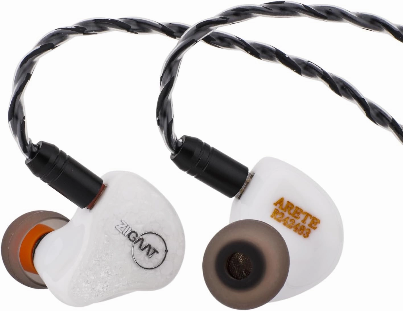 Linsoul ZiiGaat x Fresh Reviews Arete in Ear Monitor, 1DD 4BA Hybrid Earphone IEM, Wired Gaming Earbuds, Studio Monitor Tunning, with Detachable IEM Cable for Musician Audiophile (White) in-ear monitors,hi-fi IEMs,studio earphones,