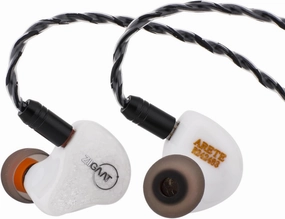 Linsoul ZiiGaat x Fresh Reviews Arete in Ear Monitor, 1DD 4BA Hybrid Earphone IEM, Wired Gaming Earbuds, Studio Monitor Tunning, with Detachable IEM Cable for Musician Audiophile (White) in-ear monitors,hi-fi IEMs,studio earphones,