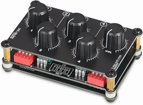 Little Bear MC5 Mini Portable Stereo 4 Channel Audio Mixer Passive Live Studio Console Recording Low Noise (No Power Needed) mixer console,audio mixing desk,DJ console,