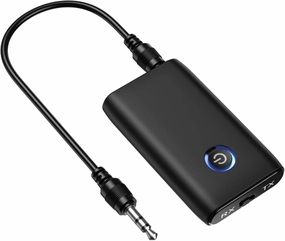 LOFICOPER Bluetooth Transmitter Receiver for Car, 2 in 1 Aux Bluetooth 5.3 Adapter, Wireless Music Receiver for Car Stereo System, Headphones, Speakers, Hands Free Call wireless audio bridge,Bluetooth transmitter,WiFi audio link,
