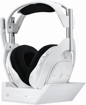 Logitech G Astro A50 X Omni-Platform Wireless Gaming Headset   Base Station for PS5, Xbox, PC: PLAYSYNC Video & Audio Switcher, HDMI 2.1 4K 120Hz VRR, <24 bit/48 kHz, 24hr Battery, 2.4GHz & BT - White audiophile headphones,high-end headphones,st