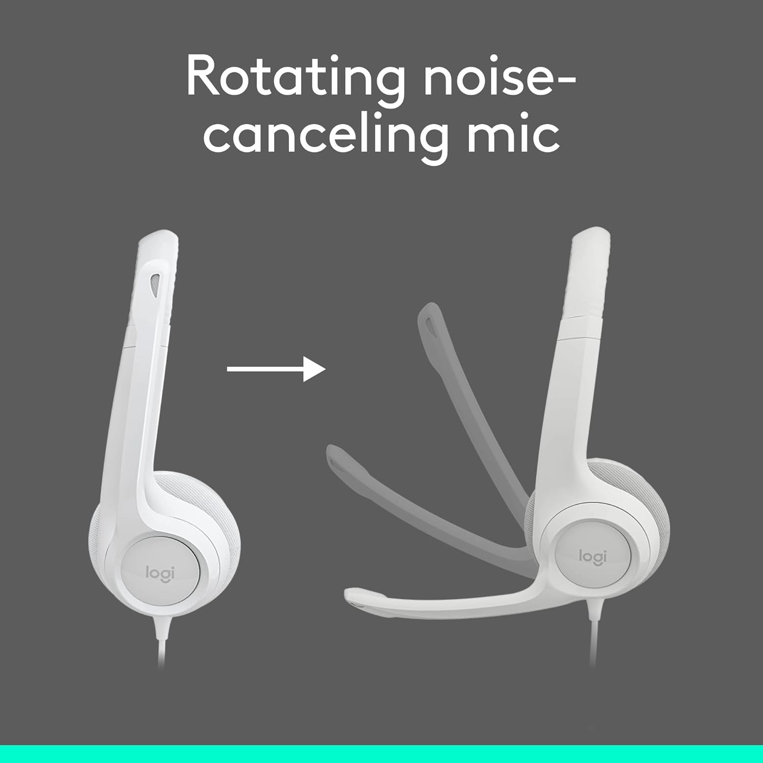 Logitech H390 Gaming Headphones, Wired Headphones with Mic, USB Headset with Microphone for PC, Noise Cancelling Microphone for Video Meetings, Music, Gaming - Off White (Pack of 12)