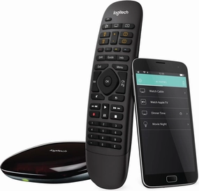 logitech Harmony Companion All In One Remote Control for Smart Home and Entertainment Devices (Black) (Renewed) smart audio hub,voice control speaker,Alexa compatible audio,