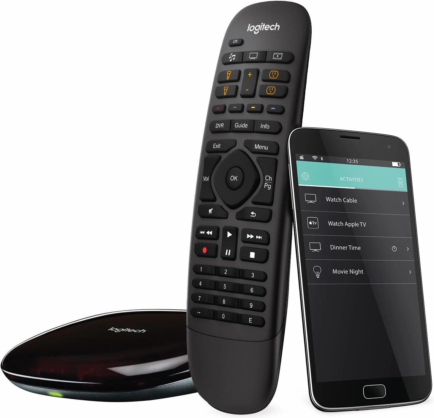logitech Harmony Companion All In One Remote Control for Smart Home and Entertainment Devices (Black) (Renewed) smart audio hub,voice control speaker,Alexa compatible audio,
