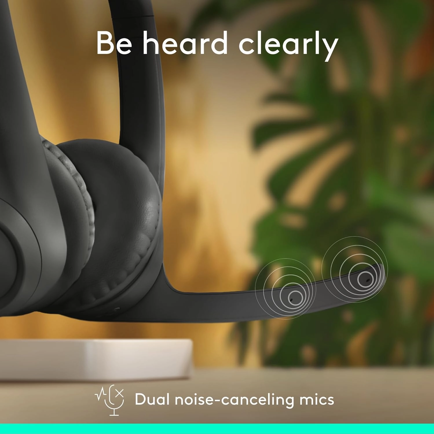 Logitech Zone 301 Wireless Bluetooth Headset with Noise-Canceling Microphone, Compatible with Windows, Mac, Chrome, Linux, iOS, iPadOS, Android  Graphite