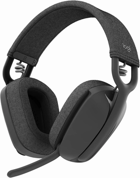 Logitech Zone Vibe 100 Lightweight Wireless Over Ear Headphones with Noise Canceling Microphone, Advanced Multipoint Bluetooth Headset, Works with Teams, Google Meet, Zoom, Mac/PC - Graphite over-ear headphones,closed back headphones,wireless studio cans,