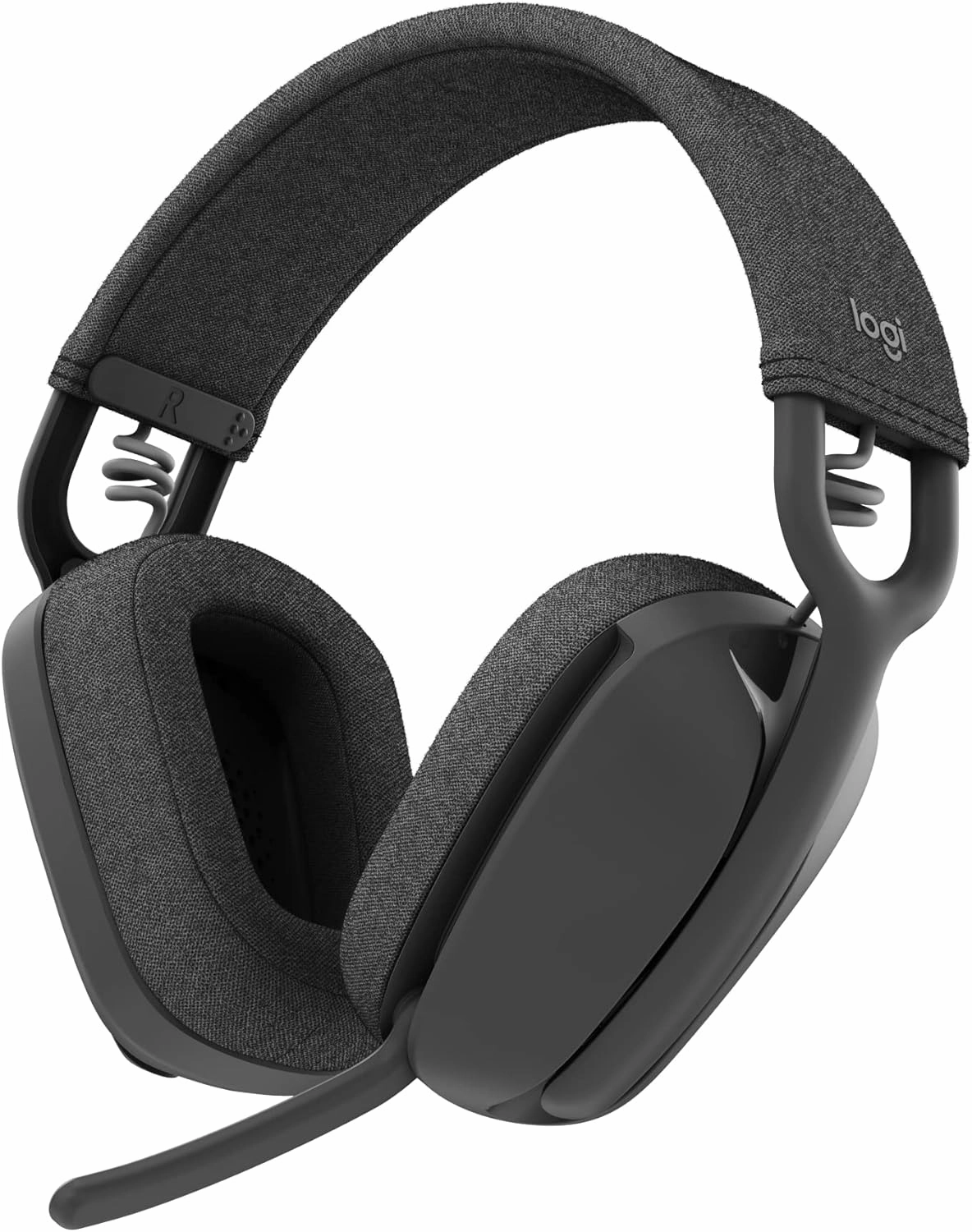 Logitech Zone Vibe 100 Lightweight Wireless Over Ear Headphones with Noise Canceling Microphone, Advanced Multipoint Bluetooth Headset, Works with Teams, Google Meet, Zoom, Mac/PC - Graphite over-ear headphones,closed back headphones,wireless studio cans,