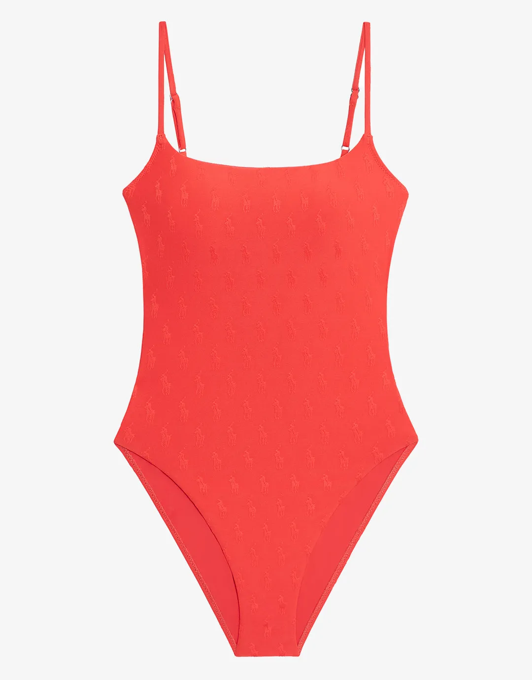 Logo Jacquard Kennedy Swimsuit - Bright Hibiscus