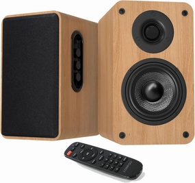 LONPOO Bluetooth Bookshelf Speakers with ARC, 100W Active Powered Speakers, USB/AUX-in/Optical/Coaxial, 4" Woofer and 1.5" Tweeter Home Stereo Speakers bookshelf speakers,compact stereo speakers,hi-fi shelf speakers,