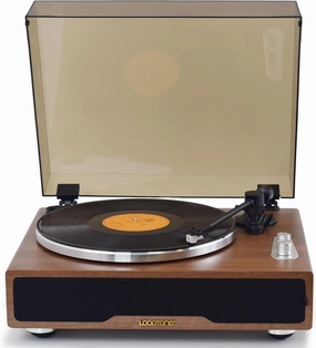 LoopTone Vinyl Record Player with 2 Tweeter and 2 Bass Built-in 10W Stereo Speakers,Belt Drive Vintage Turntable with Magnetic Cartridge,Bluetooth Retro 33&45 RPM Speed Phonograph,RCA Out,AUX Input belt-drive turntable,vinyl record player,audiophile tu