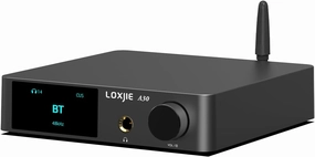 LOXJIE A30 Desktop Stereo HiFi Audio Power Amplifier & Headphone Amplifier, Infineon's MA12070 Chip Class D Amp, ES9023 DAC Chip, USB/Optical/Coaxial/RCA/Bluetooth 5.0 Input (with Remote Control) headphone amplifier,portable amp,desktop headphone amp,