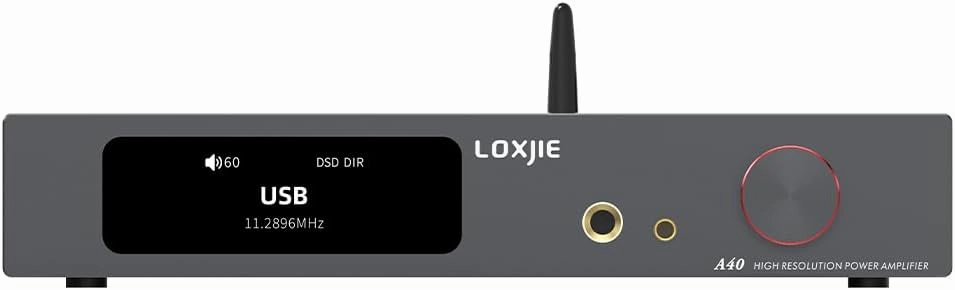 LOXJIE A40 Digital Audio Amplifier 165W*4, Hi Res Headphone Amp Receiver, MA5332MS Chip MQA-CD, USB/Opt/COX/RCA/BT 5.1/HDMI(ARC)/Phono Input with Remote Control integrated amplifier,stereo receiver,hi-fi amp combo,
