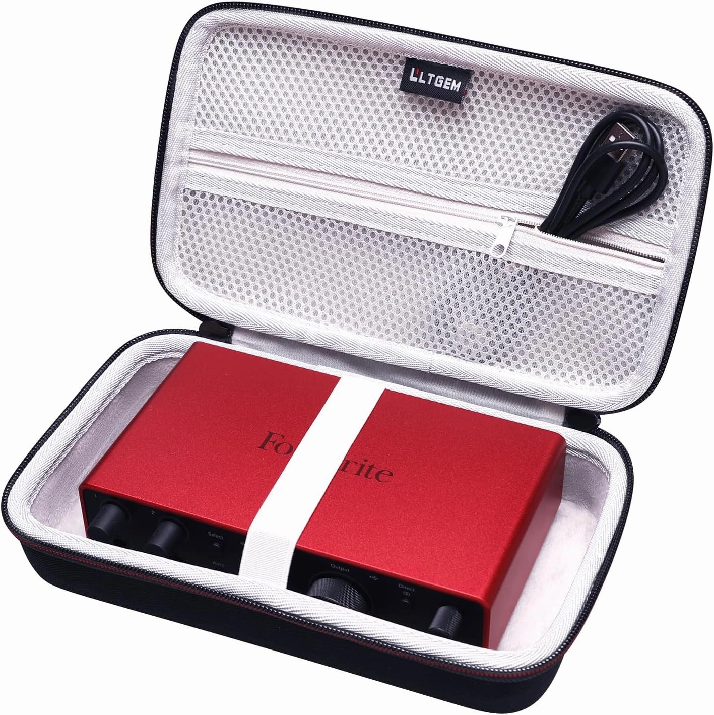 LTGEM EVA Hard Case for Focusrite Scarlett Solo / 2i2 (3rd or 4rd Gen) / 4i4 3rd Gen USB Audio Interface or MAONO USB Audio Interface - Travel Protective Carrying Storage Bag audio interface,USB interface,music recording input,