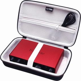 LTGEM EVA Hard Case for Focusrite Scarlett Solo / 2i2 (3rd or 4rd Gen) / 4i4 3rd Gen USB Audio Interface or MAONO USB Audio Interface - Travel Protective Carrying Storage Bag audio interface,USB interface,music recording input,