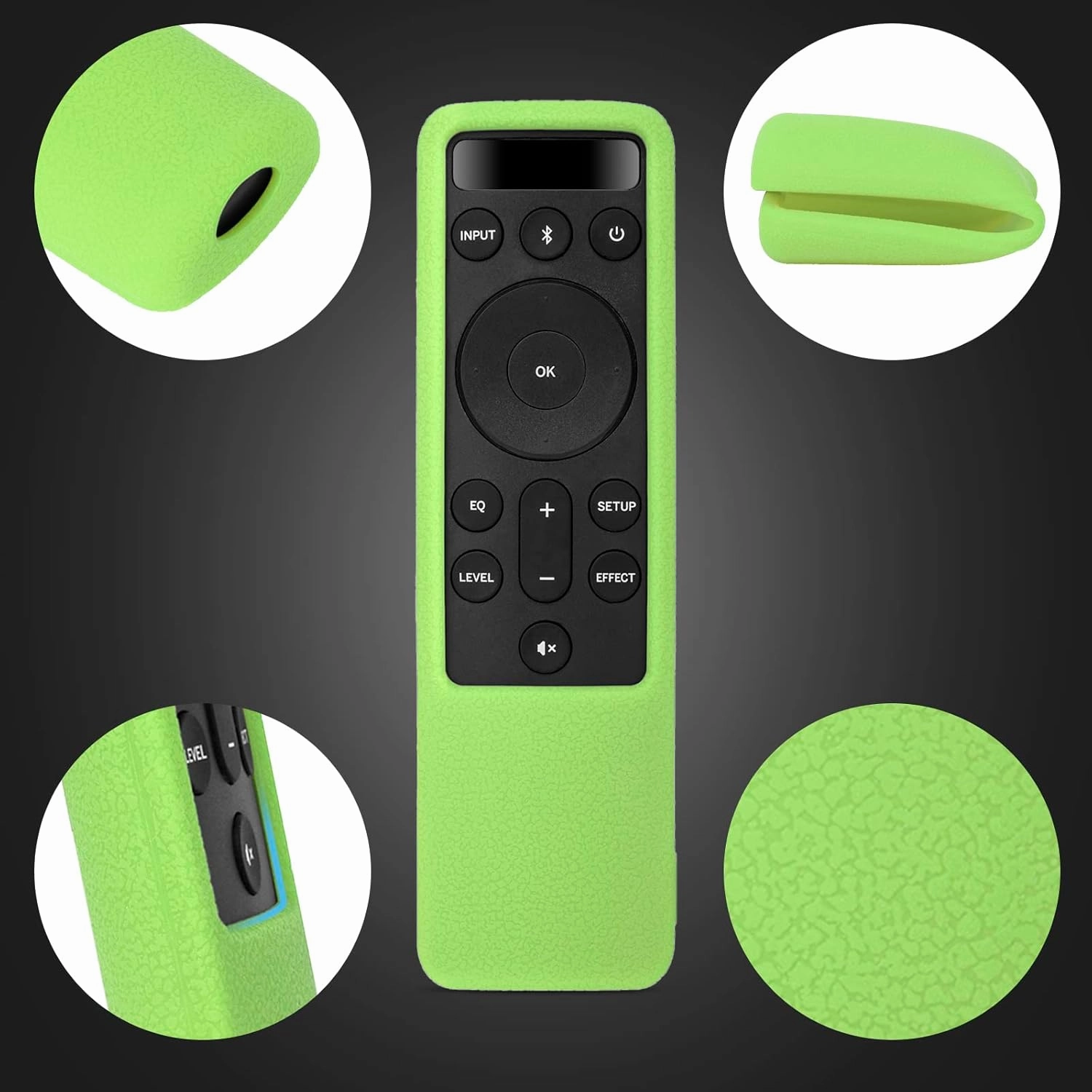 Luminous Green Case for Vizio D21 Voice Remote, Fit for Vizio 5.1 2.1 Home Theater D21-H D51-H D512-H D510-H D20 Remote Shockproof, Washable, Skin-Friendly, Anti-Lost (Glow in Dark Green)
