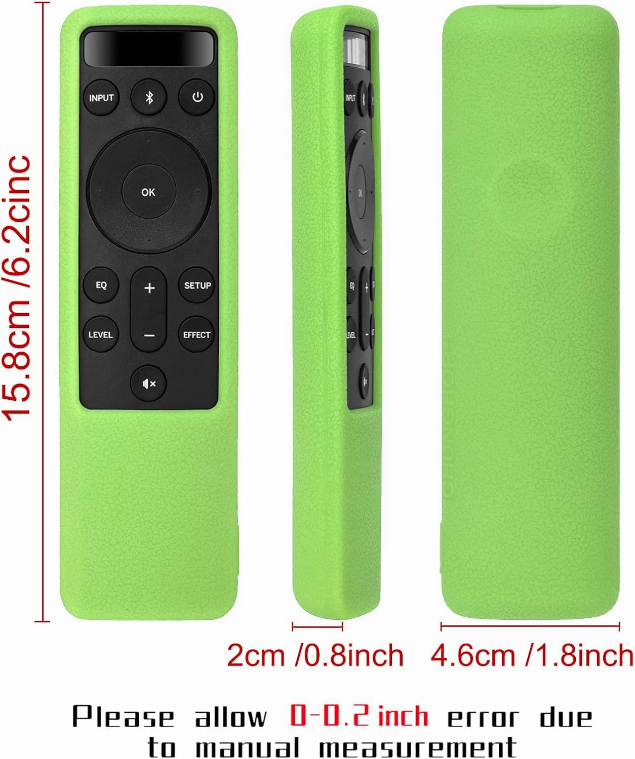 Luminous Green Case for Vizio D21 Voice Remote, Fit for Vizio 5.1 2.1 Home Theater D21-H D51-H D512-H D510-H D20 Remote Shockproof, Washable, Skin-Friendly, Anti-Lost (Glow in Dark Green)