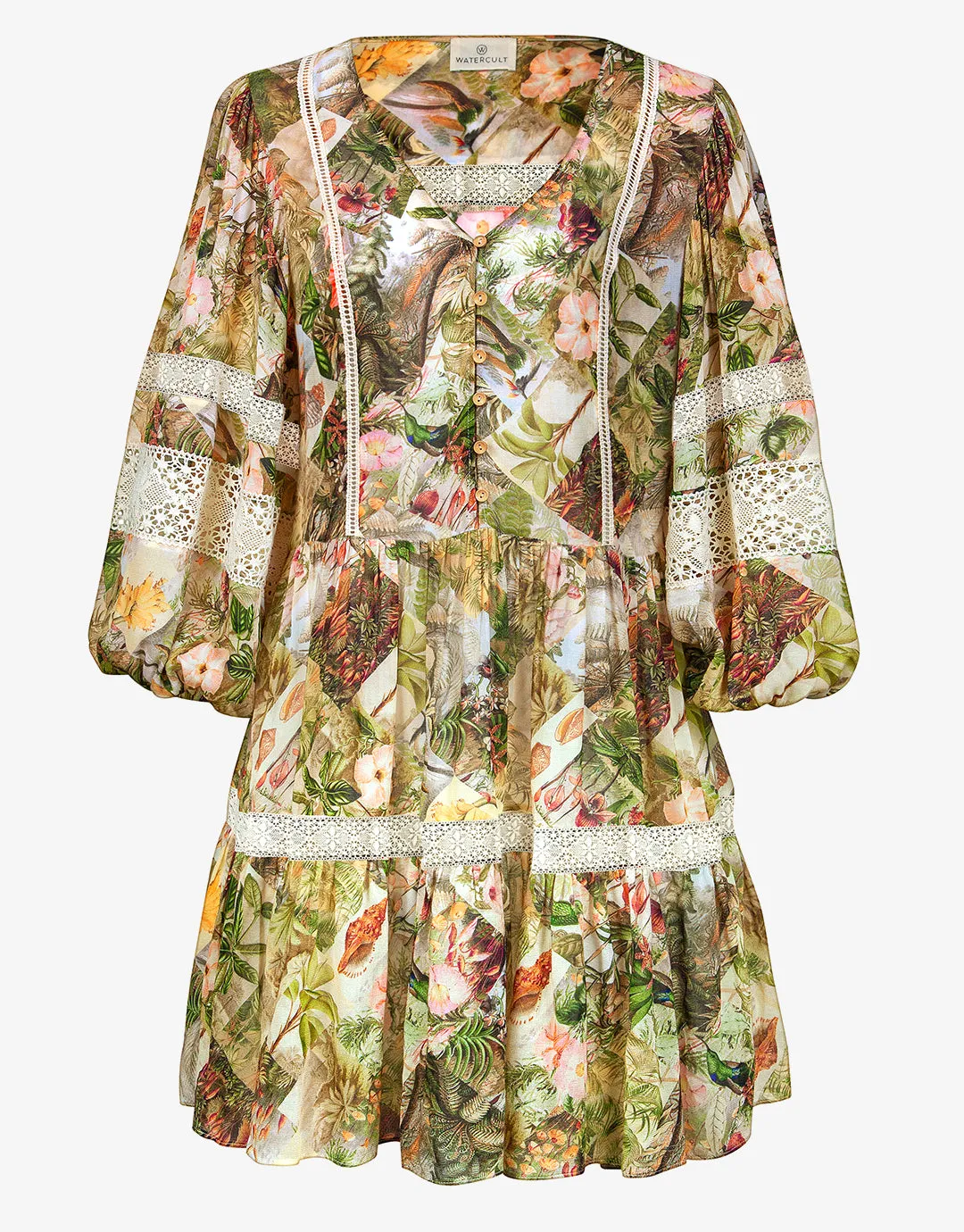 Lush Utopia Mini Tunic Dress - Botanical Camo