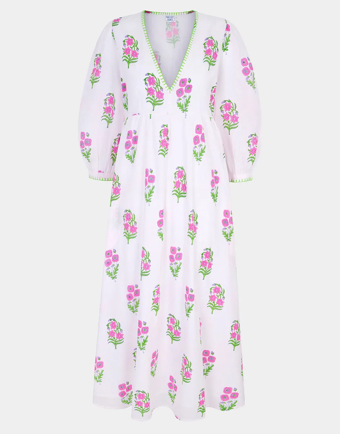 Lydia Dress - Neon Agapanthus