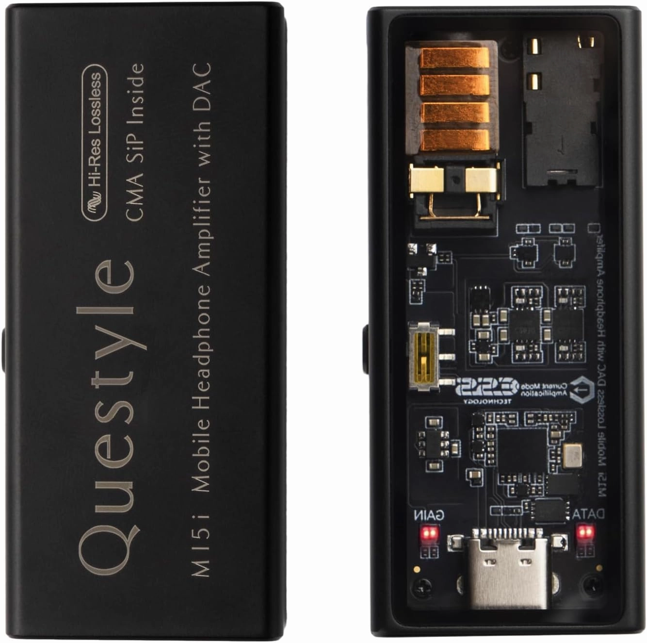 M15i Headphone Amplifier Portable DAC USB DAC Amp with Dual-Jack, Portable Headphone Amp - Apple MFi Certified, Hi-Res DAC - Low Noise, for iOS/Android/PC