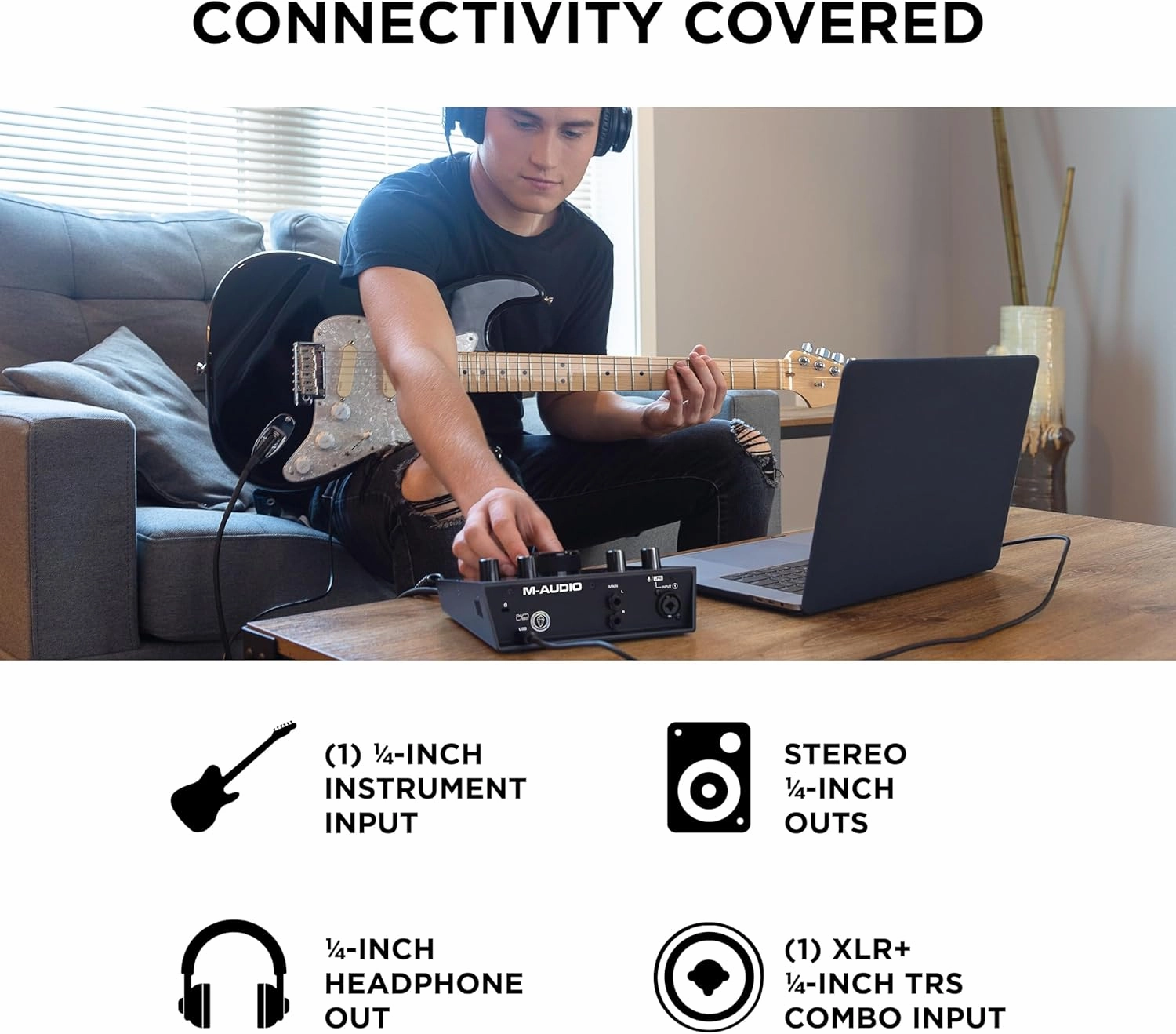M-Audio AIR 192x4 USB C Audio Interface for Recording, Podcasting, Streaming with Studio Quality Sound, 1 XLR in and Music Production Software