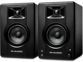 M-Audio BX3 3.5" Studio Monitors, HD PC Speakers for Recording and Multimedia with Music Production Software, 120W, Pair, Black studio monitors,nearfield speakers,mixing reference monitors,