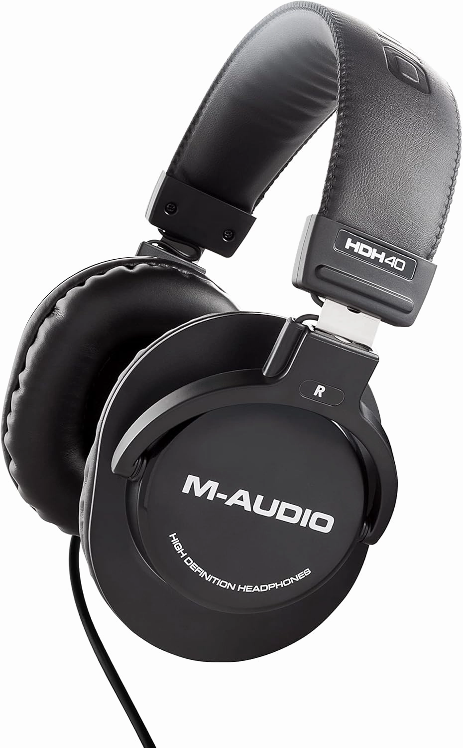 M-Audio HDH40  Over Ear Studio Headphones with Closed Back Design, Flexible Headband and 2.7m Cable for Studio Monitoring, Podcasting and Recording - Black over-ear headphones,closed back headphones,wireless studio cans,