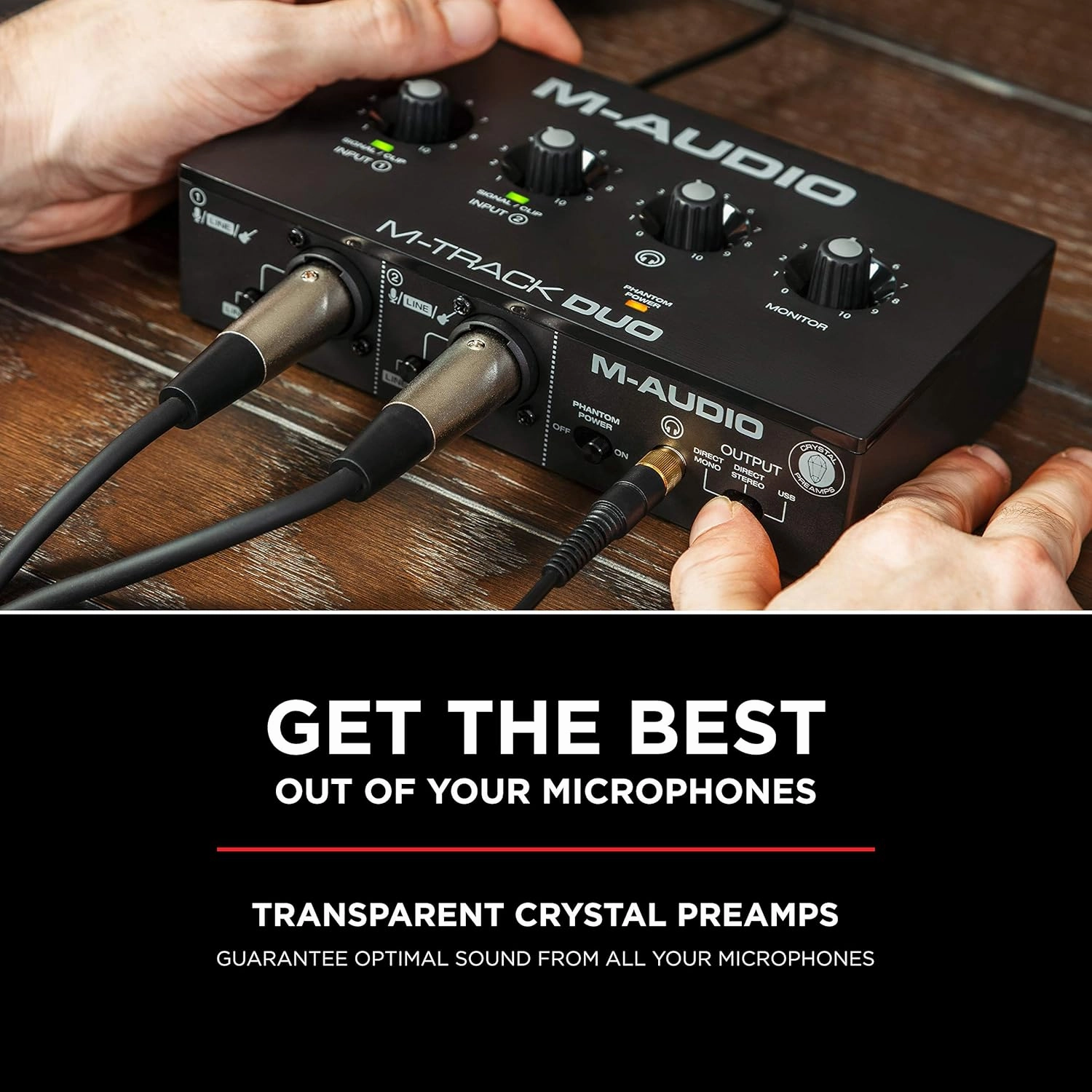M-Audio M-Track Duo  USB Audio Interface for Recording, Streaming and Podcasting with Dual XLR, Line & DI Inputs, plus a Software Suite Included