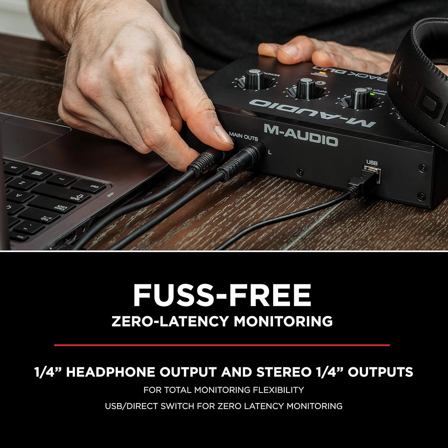 M-Audio M-Track Duo  USB Audio Interface for Recording, Streaming and Podcasting with Dual XLR, Line & DI Inputs, plus a Software Suite Included