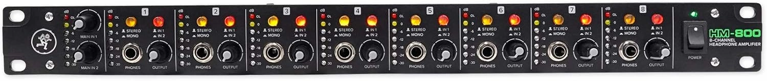 Mackie HM-800 8-Channel Headphone Amplifier headphone amplifier,portable amp,desktop headphone amp,