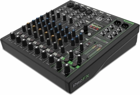 Mackie ProFX10 Go Battery-powered 10-channel Mixer with USB and Enhanced Effects audio interface,USB interface,music recording input,