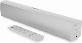 Majority 15 Inch White Soundbar for TV, Bluetooth Sound Bar 50 Watts, Home Audio Speaker, Small PC Soundbar Speaker | AUX, RCA, Optical, USB | Gaming, Music, Movies | Bowfell soundbar,TV speaker bar,home theater soundbar,