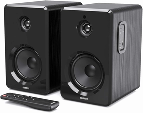 Majority D40 Active Bookshelf Speakers | Powered Stereo Studio Speakers | Powerful Amplified 2.0 Channel Sound | Bluetooth, Optical, RCA, USB & Aux Playback | Digital Controls | HiFi Speakers bookshelf speakers,compact stereo speakers,hi-fi shelf speak