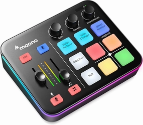 MAONO Gaming Audio Mixer, Audio Interface with Pro-preamp, RGB, Bluetooth, 48V Phantom Power for Live Streaming, Podcasting, Content Create, Gaming MaonoCaster G1 NEO (Not for USB Mic) audio interface,USB interface,music recording input,