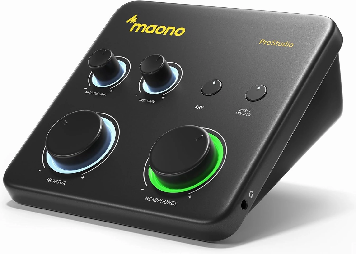MAONO USB Audio Interface for PC: Interface with XLR Input 24-bit/192kHz Routing Software LOOPBACK ASIO Driver for Recording Music, Home-Studio, Guitar, Podcast, Streaming, DAW(PS22 Lite Black) DAC,USB audio converter,digital to analog converter,