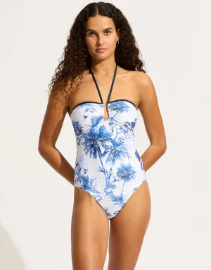 Marbella Trim Front Swimsuit - White
