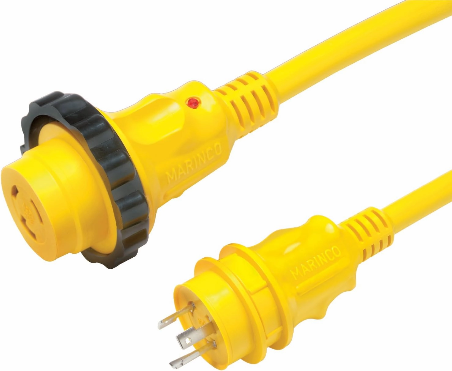 Marinco 199119 Cordset, 30A 125V, 50', Yellow
